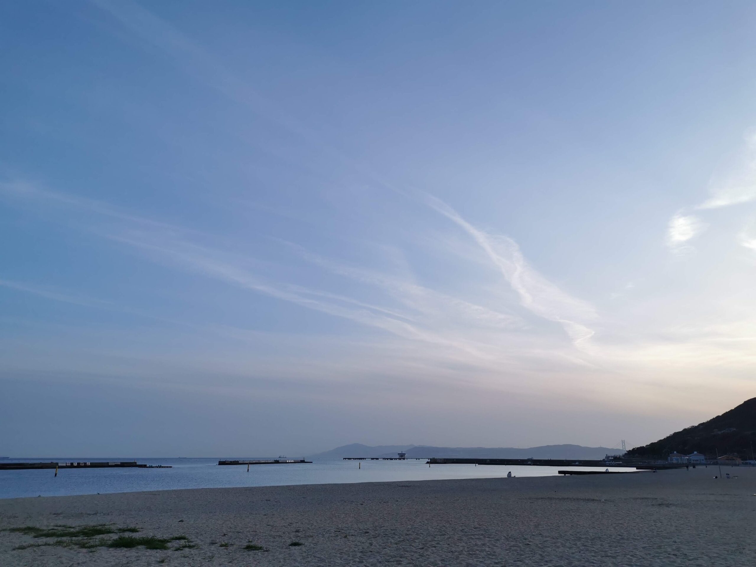 須磨海岸、夕さんぽ。